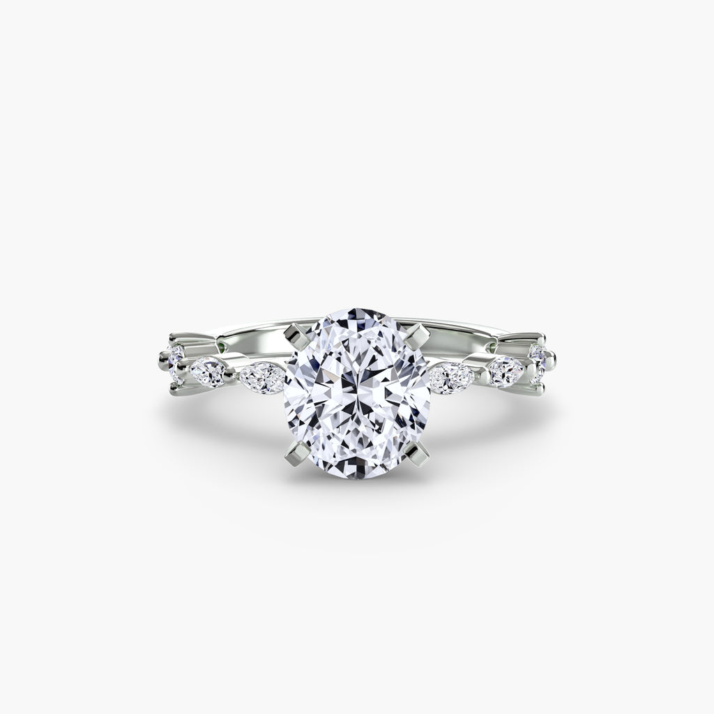 Solitaire mit Eternity Pavé