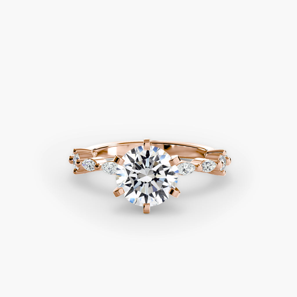Solitaire mit Eternity Pavé