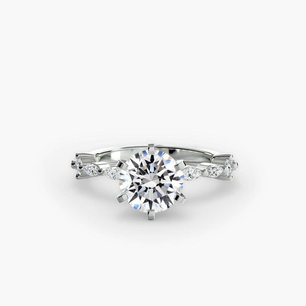 Solitaire mit Eternity Pavé