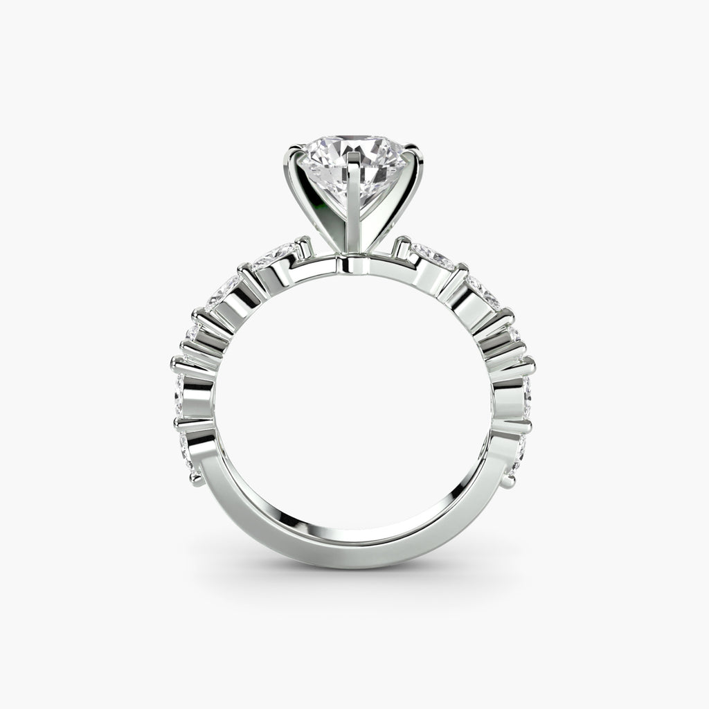 Solitaire mit Eternity Pavé