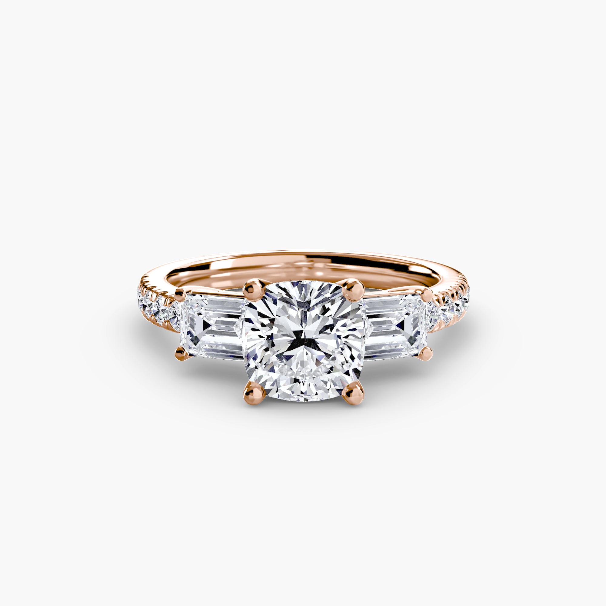 Der Drei Stein Ring mit Pavé Band 4
