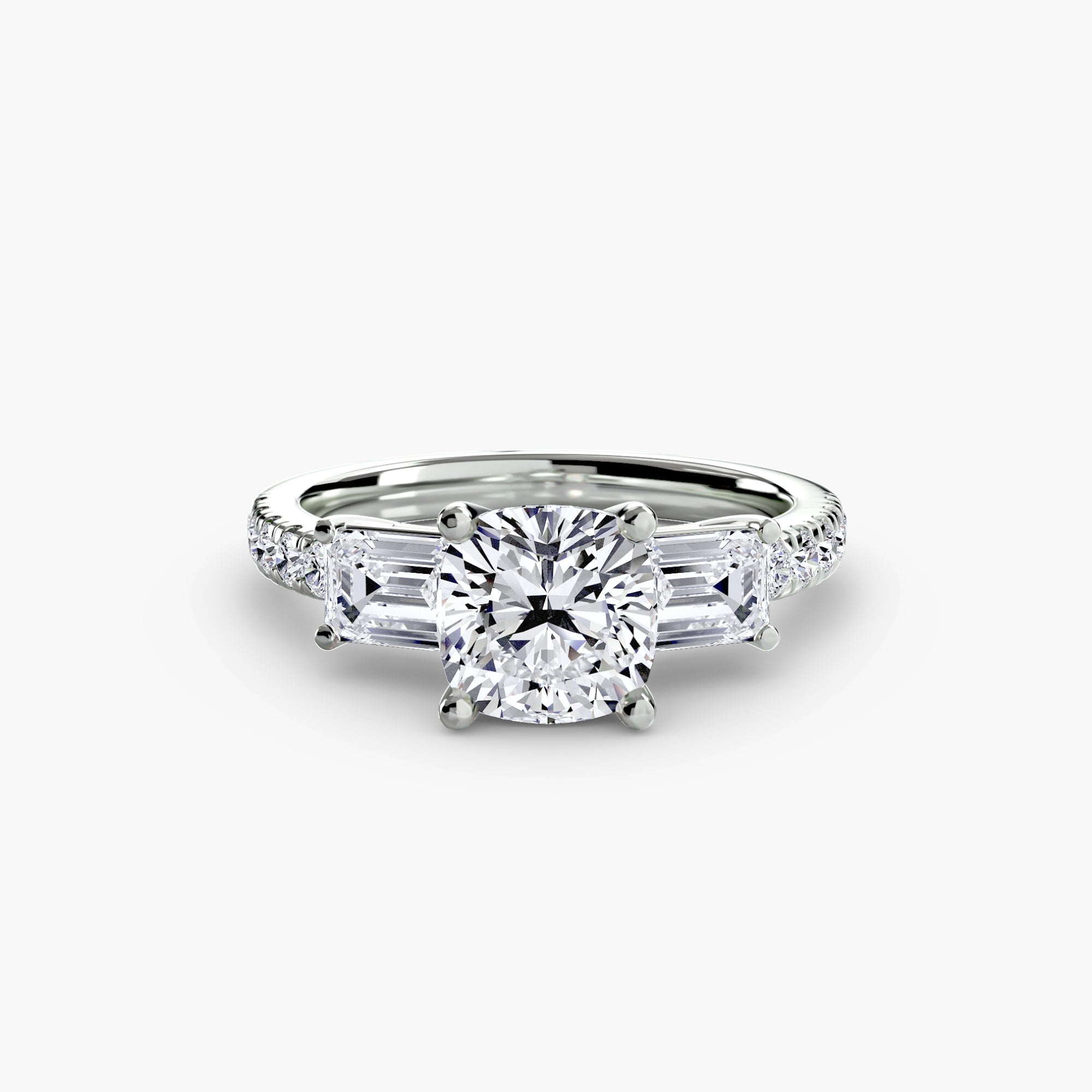 Der Drei Stein Ring mit Pavé Band 4