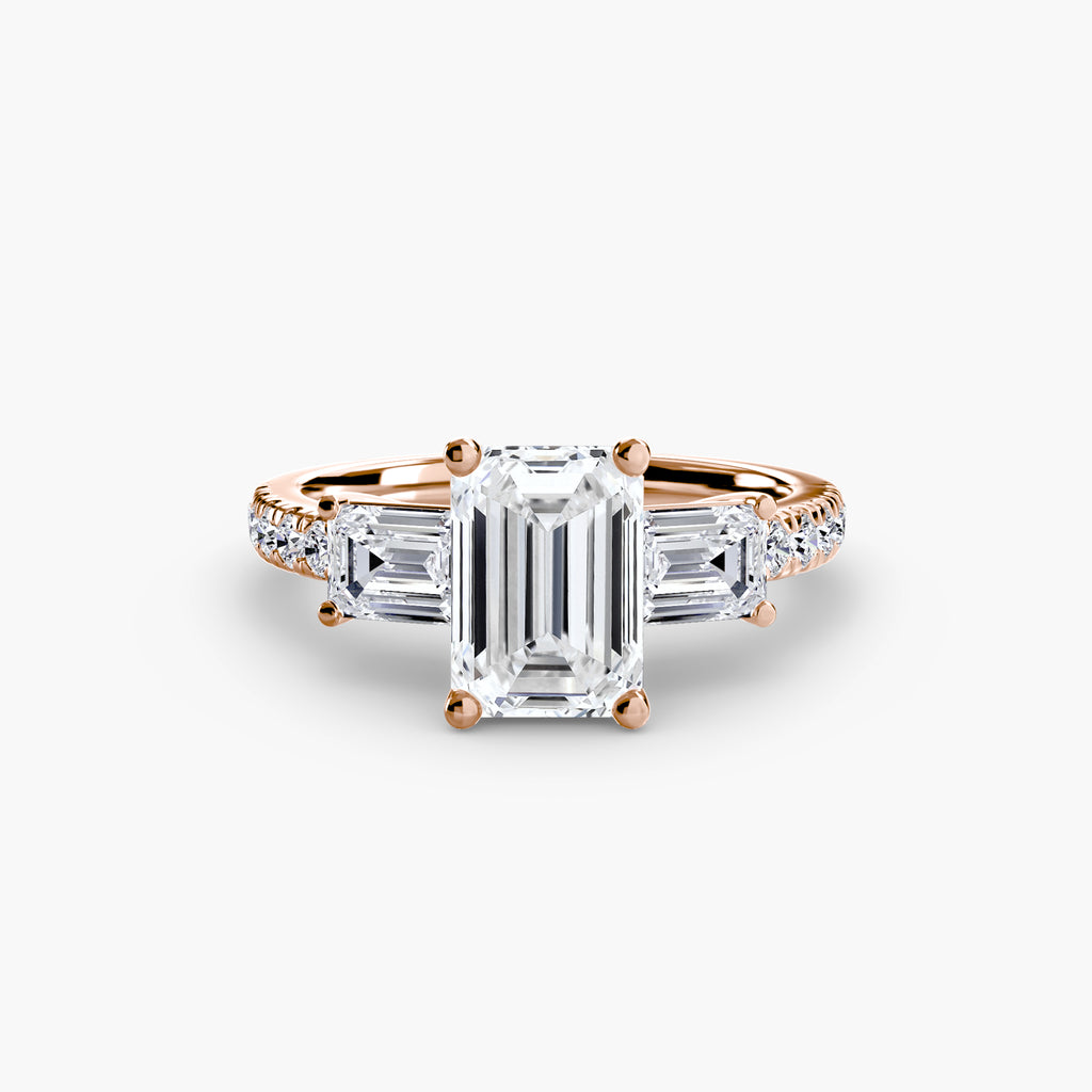 Der Drei Stein Ring mit Pavé Band 4