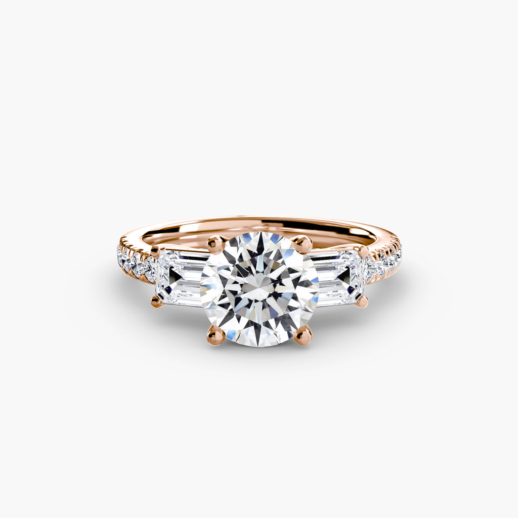 Der Drei Stein Ring mit Pavé Band 4
