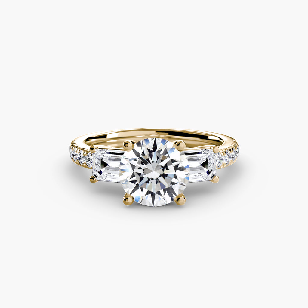 Der Drei Stein Ring mit Pavé Band 4