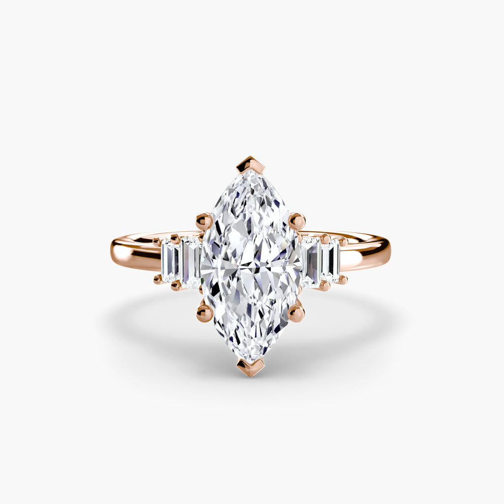 Baguette Akzent Solitaire