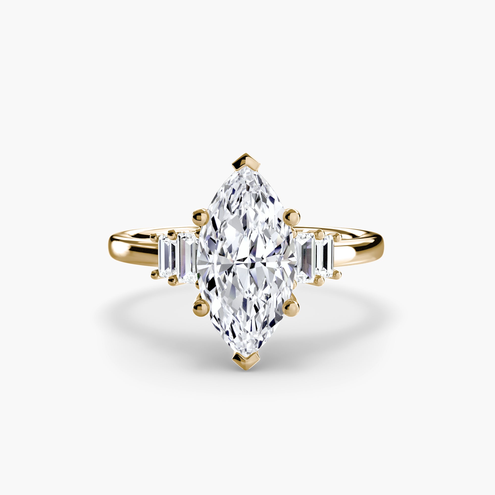 Baguette Akzent Solitaire