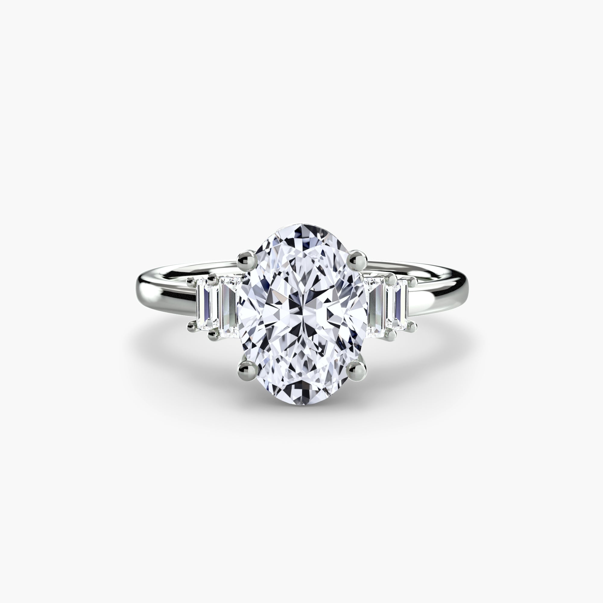 Baguette Akzent Solitaire