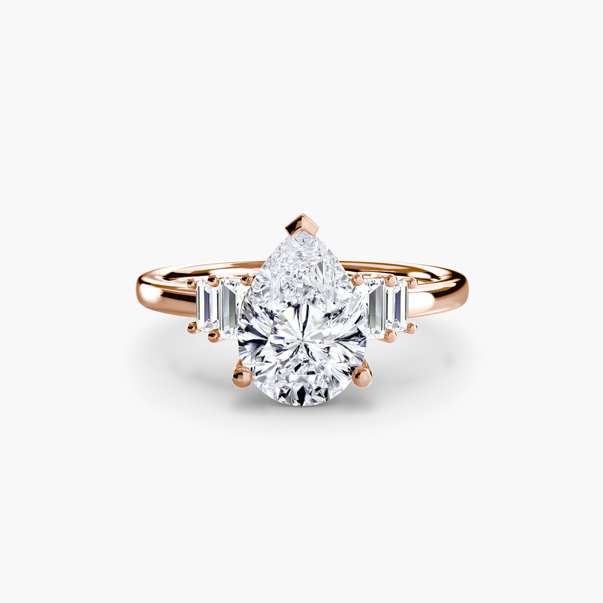 Baguette Akzent Solitaire