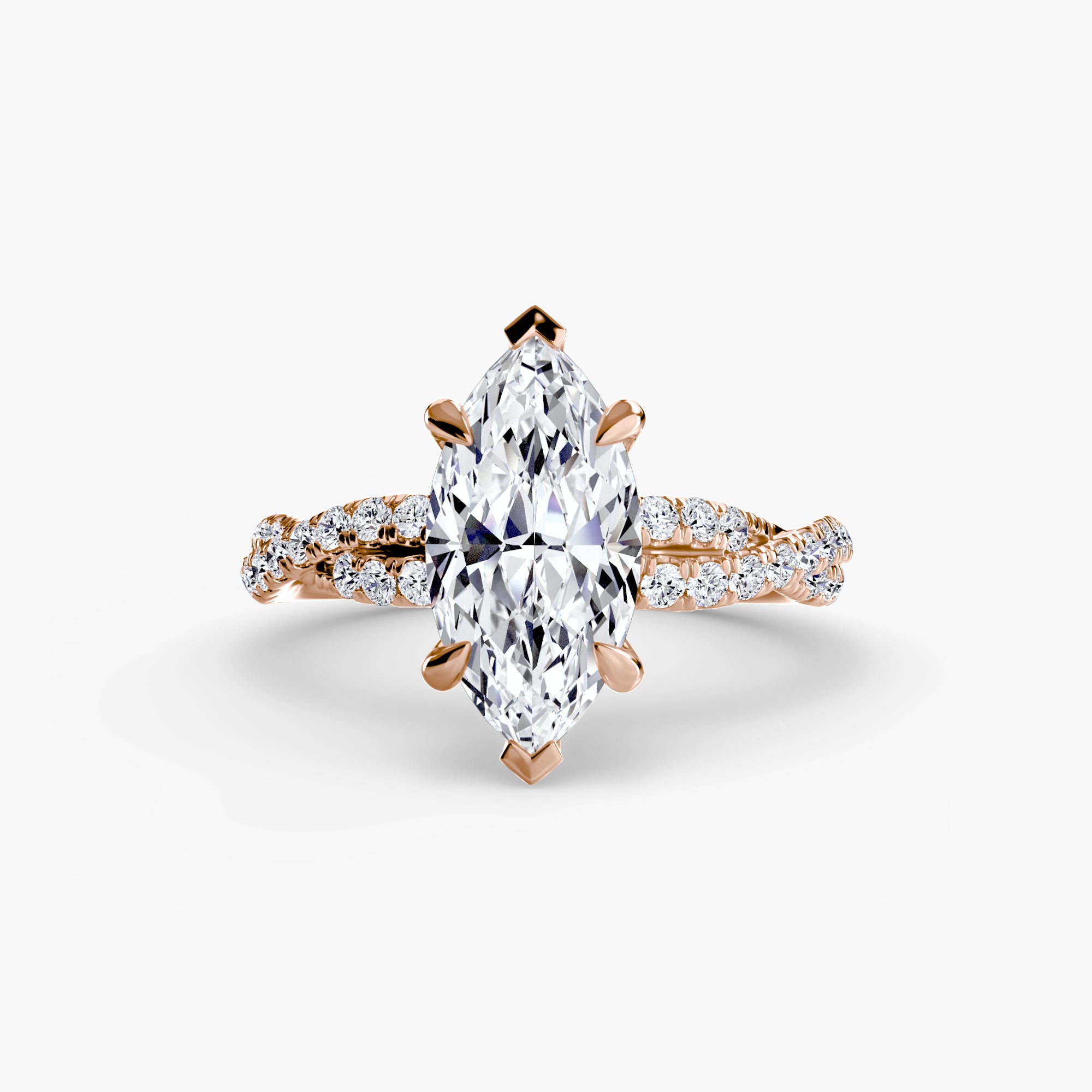 Der Twisted Pavé Solitaire