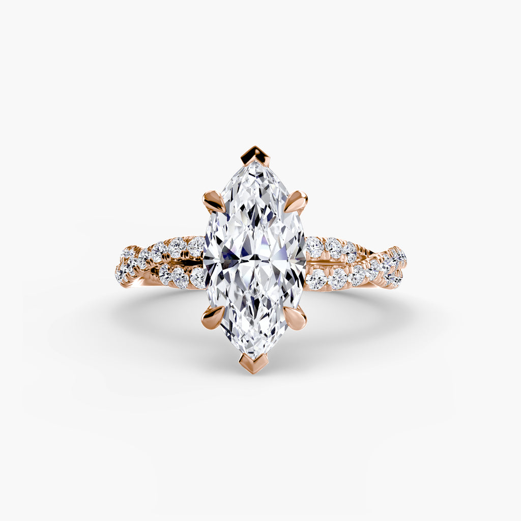 Der Twisted Pavé Solitaire