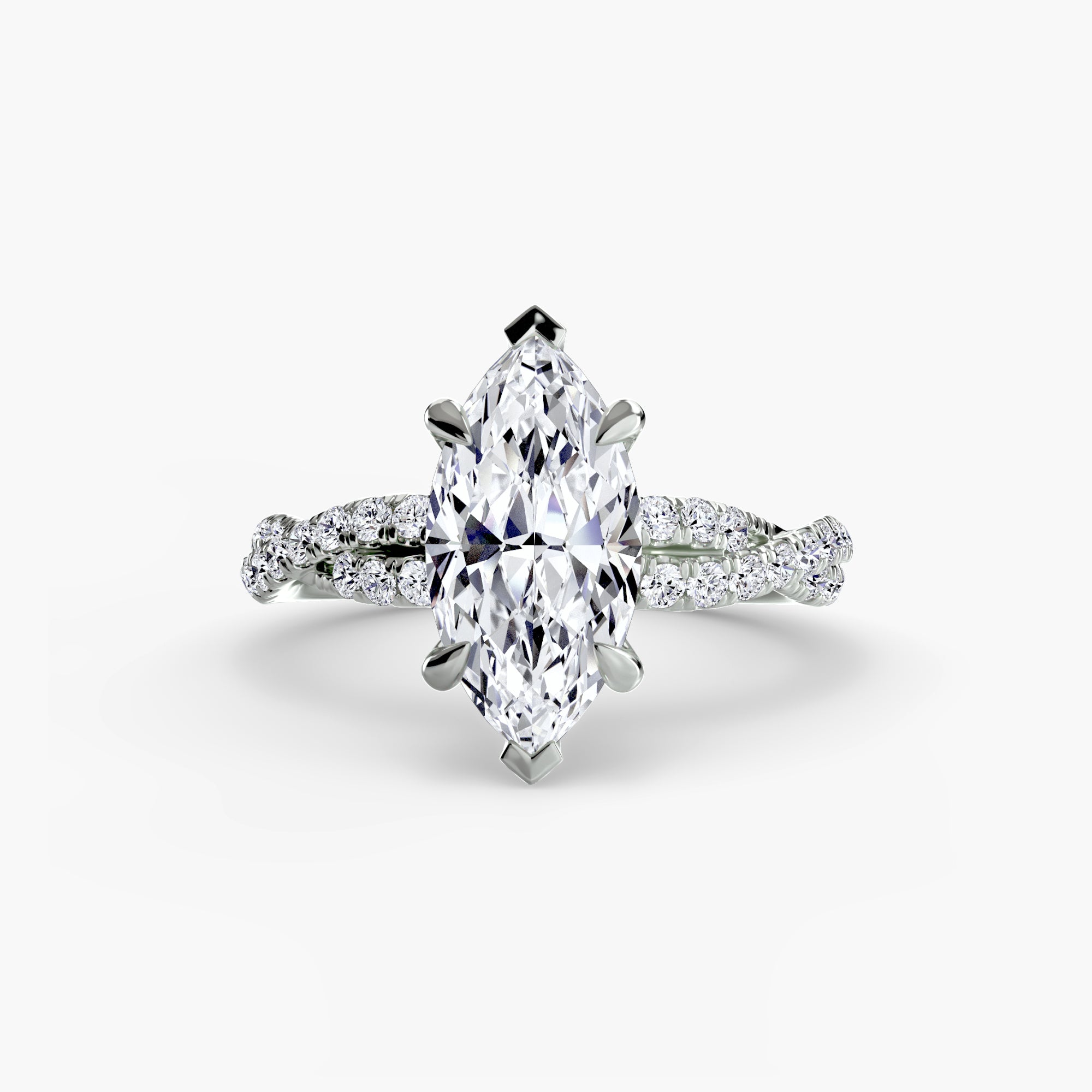 Der Twisted Pavé Solitaire
