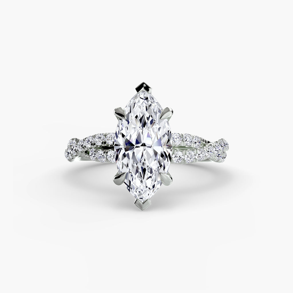 Der Twisted Pavé Solitaire