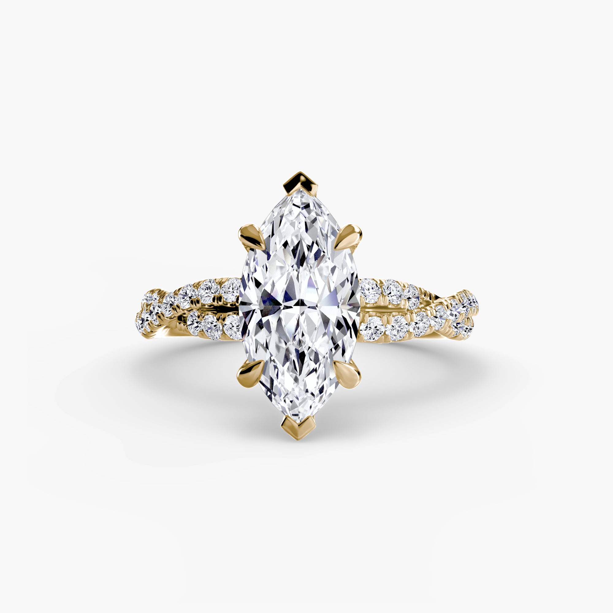 Der Twisted Pavé Solitaire