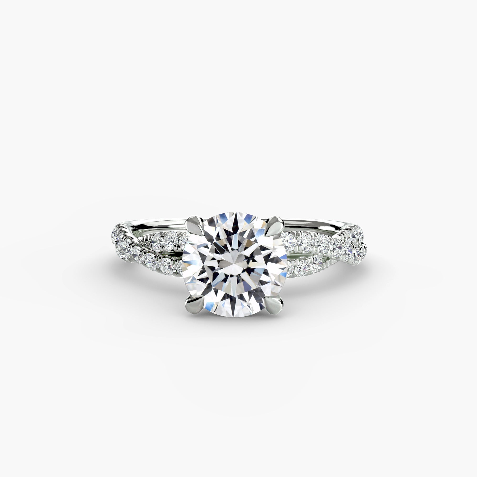Der Twisted Pavé Solitaire